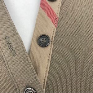 Burberry Tan Polo Short Sleeve Top L